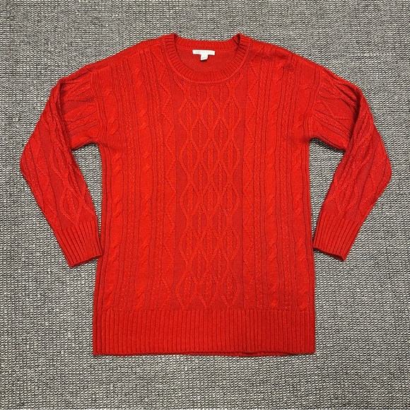 Cato Sweaters - Cato Red Cable Knit Sweater
